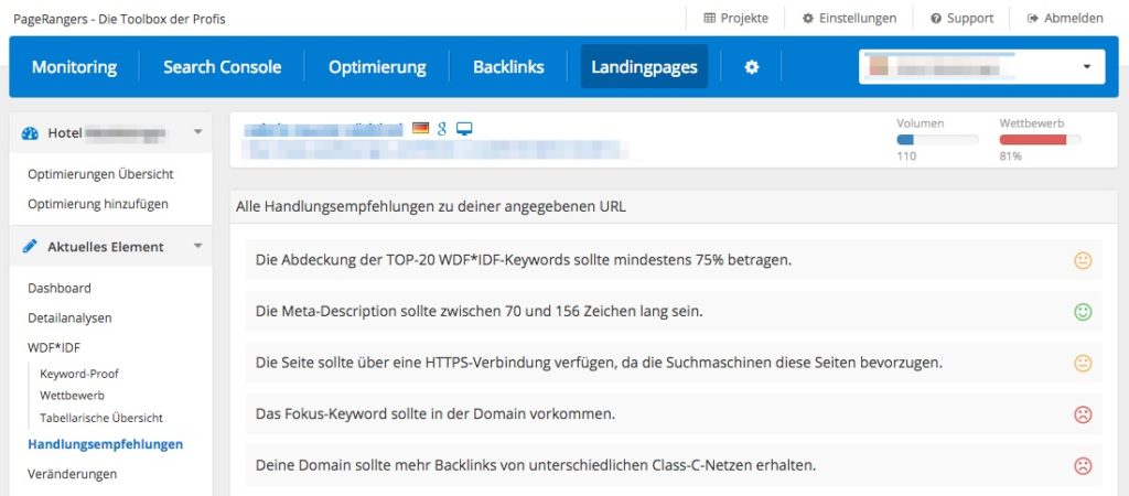 SEO-Tool im Test (Teil 1): Landingpage-Optimierung mit Pagerangers 4