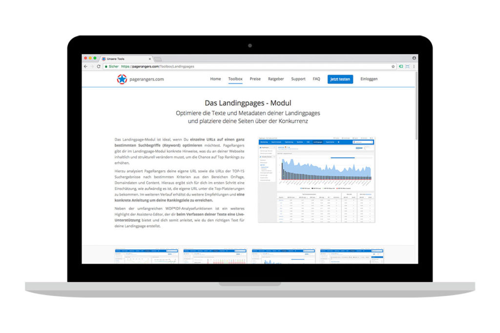 SEO-Tool im Test (Teil 1): Landingpage-Optimierung mit Pagerangers 1