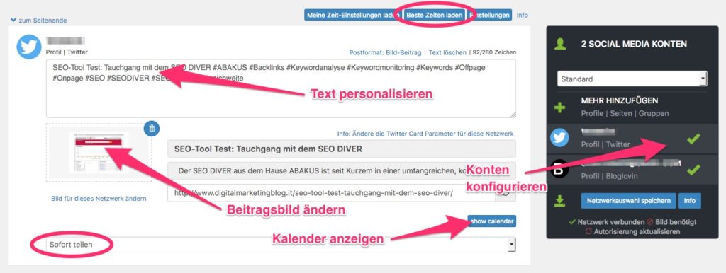 Social Media Automatisierung für WordPress 10