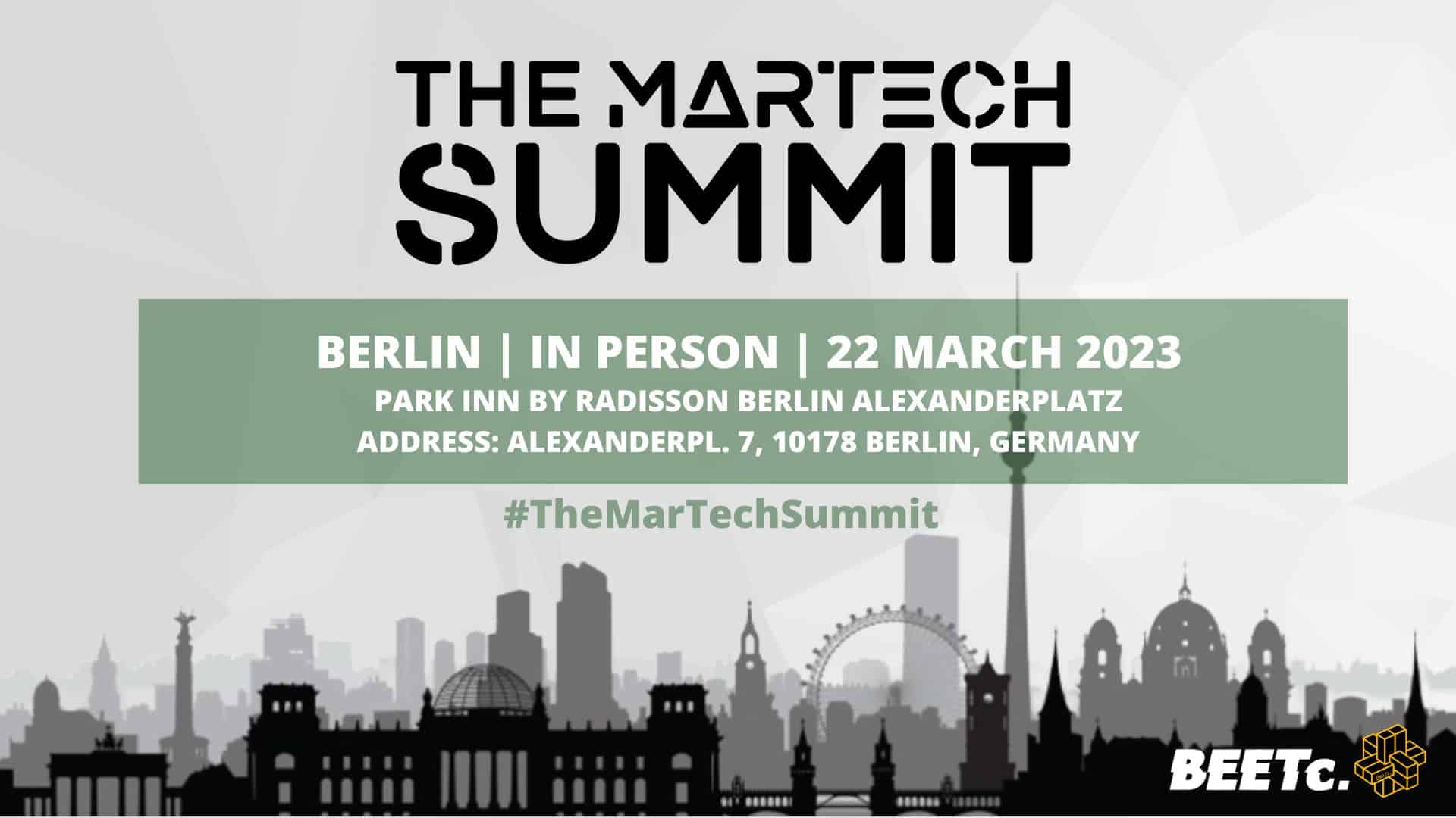 Save The Date: The MarTech Summit Berlin 2023 1