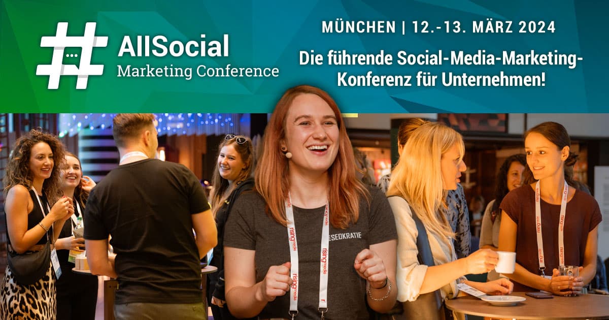 Save the date: AllSocial Marketing Conference am 12.-13. März 2024 in München 2