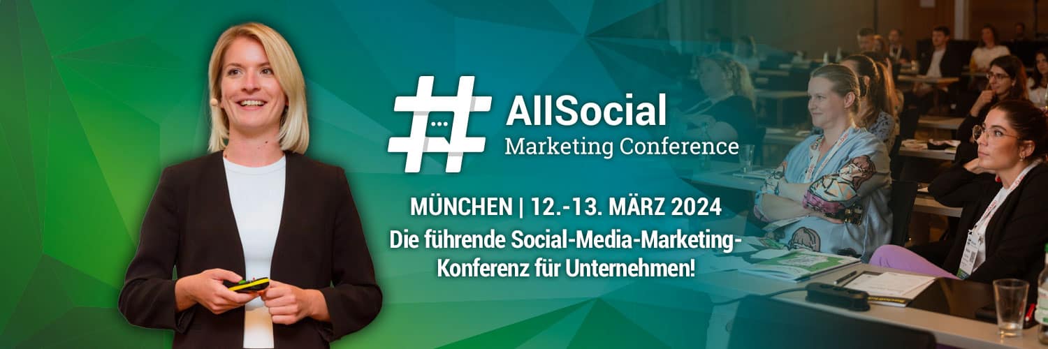 Save the date: AllSocial Marketing Conference am 12.-13. März 2024 in München 1